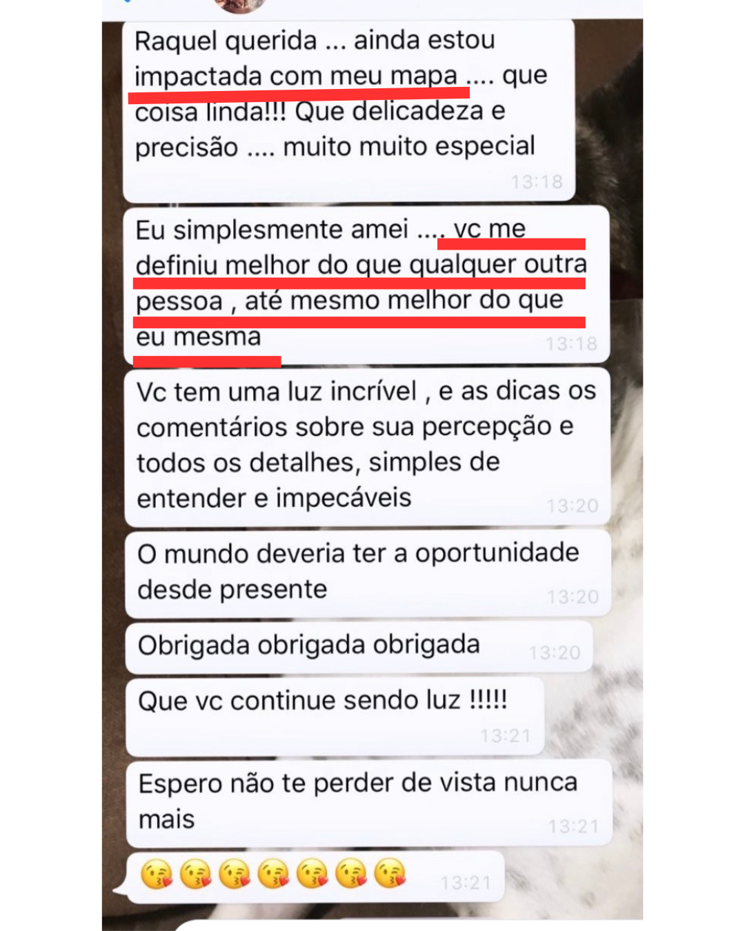 Depoimento real de aluna sobre a numerologia de Raquel Vieira